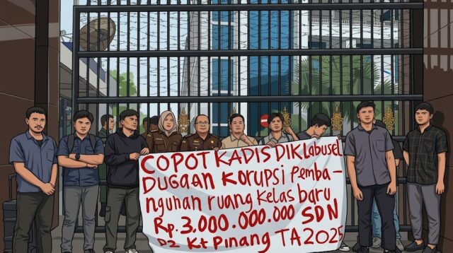 Mahasiswa Labusel Kepung Kejatisu, Desak Muhibuddin Tangkap Kadisdik Terkait Dugaan Korupsi Proyek RKB!