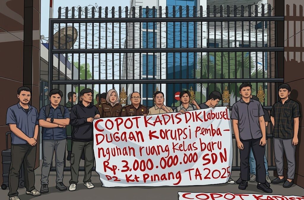 Mahasiswa Labusel Kepung Kejatisu, Desak Muhibuddin Tangkap Kadisdik Terkait Dugaan Korupsi Proyek RKB!